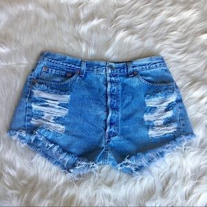 Levi’s Denim Ripped Shorts